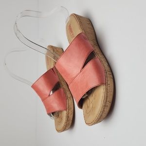 Born Leather Coral Slides Sandals